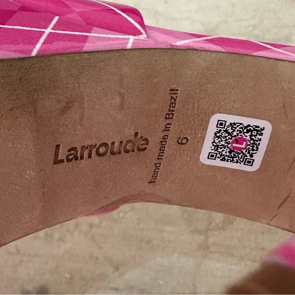 LARROUDE Brand New Dolly Argyle Platform Mule Size 6 - Picture 8 of 9